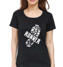 Load image into Gallery viewer, Runner Running T-Shirt for Women-Black-Ektarfa.online
