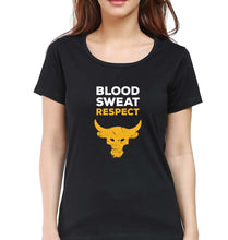 Load image into Gallery viewer, Blood Sweat Respect Gym T-Shirt for Women-Black-Ektarfa.online
