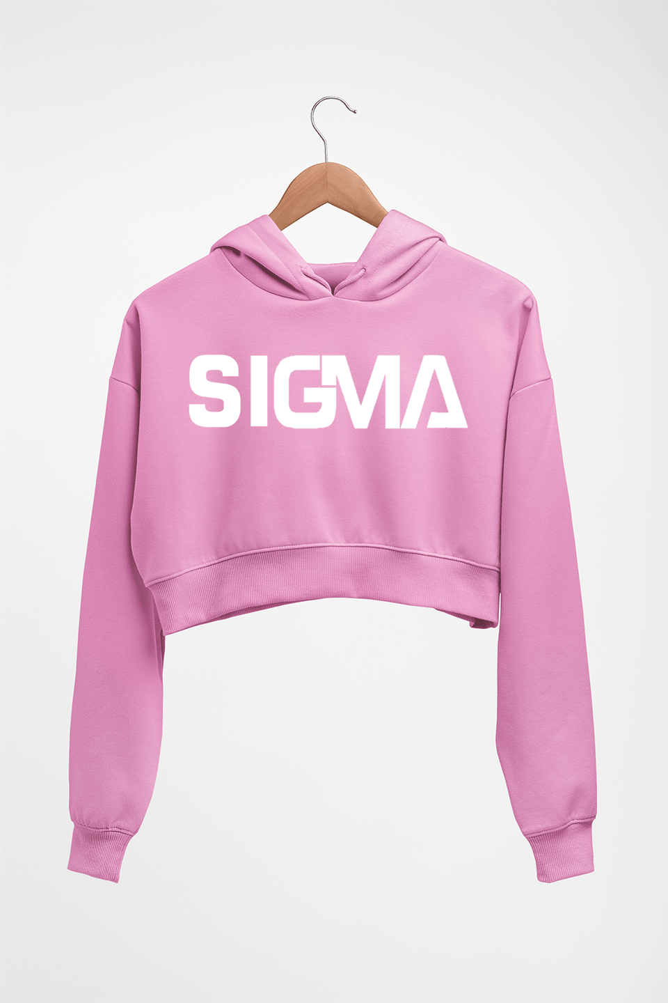 Sigma Crop HOODIE FOR WOMEN-Light Baby Pink-Ektarfa.online