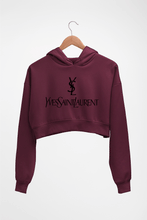 Load image into Gallery viewer, YSL Crop HOODIE FOR WOMEN-Maroon-Ektarfa.online

