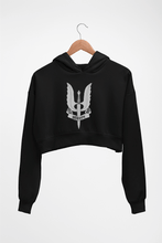 Load image into Gallery viewer, Balidaan Army Crop HOODIE FOR WOMEN-Black-Ektarfa.online
