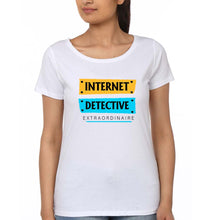 Load image into Gallery viewer, Internet T-Shirt for Women-White-Ektarfa.online
