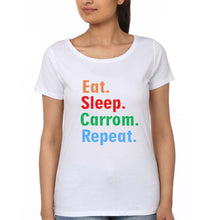 Load image into Gallery viewer, Carrom T-Shirt for Women-White-Ektarfa.online
