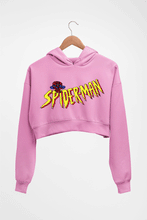 Load image into Gallery viewer, Spiderman Superhero Crop HOODIE FOR WOMEN-Light Baby Pink-Ektarfa.online
