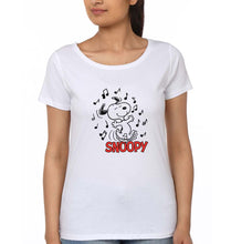 Load image into Gallery viewer, Peanuts Snoopy T-Shirt for Women-White-Ektarfa.online
