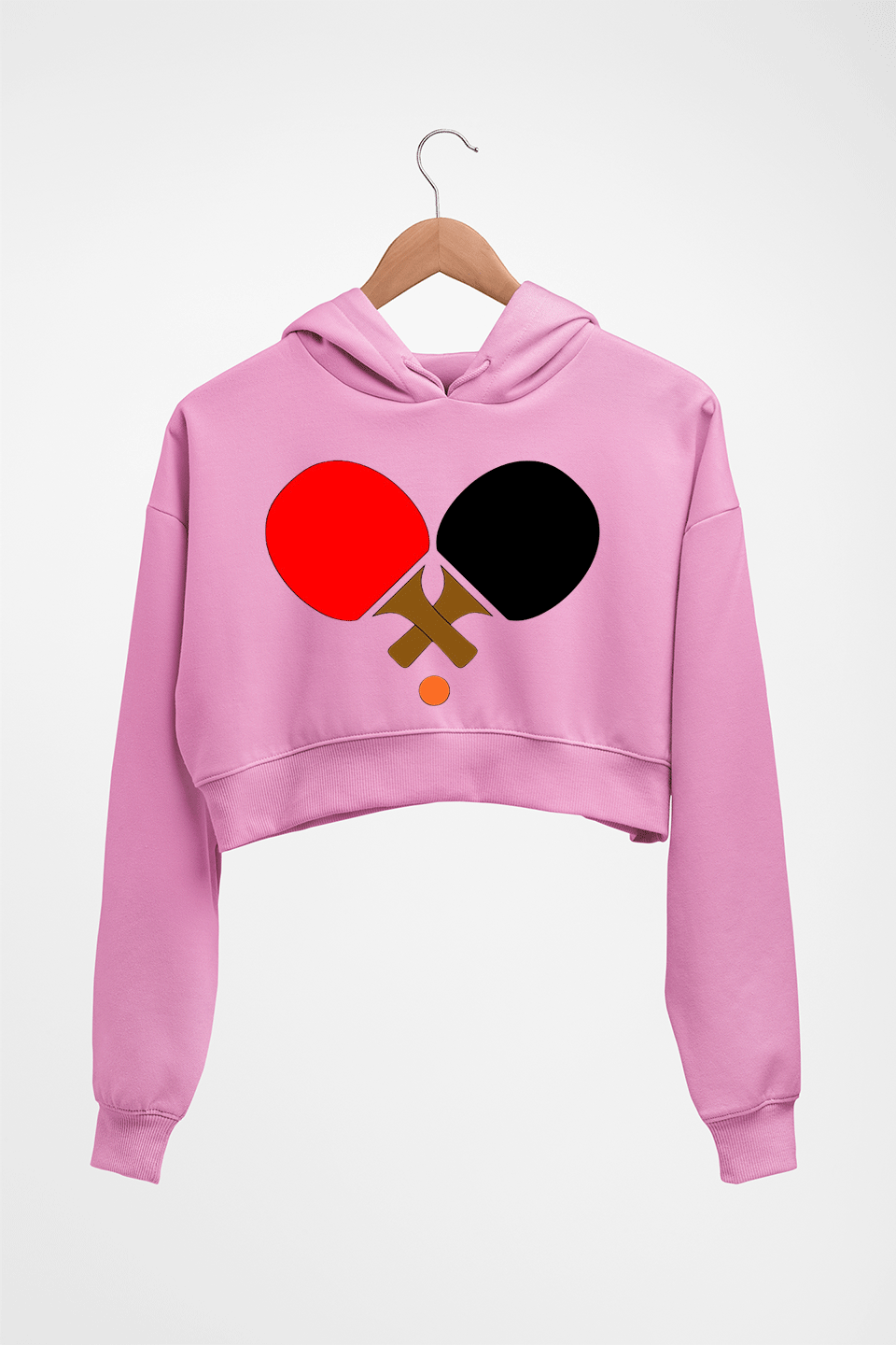 Table Tennie (TT) Crop HOODIE FOR WOMEN-Light Baby Pink-Ektarfa.online