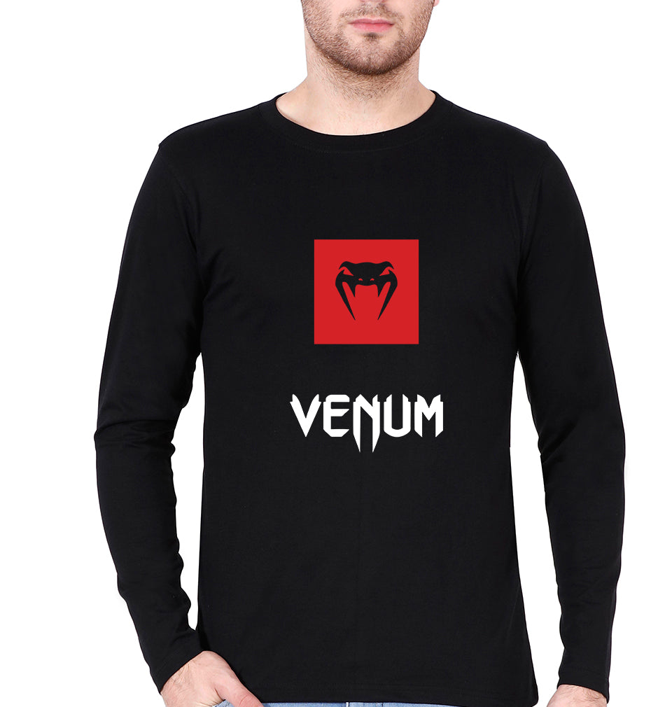 UFC Venum Full Sleeves T-Shirt for Men-Black-Ektarfa.online