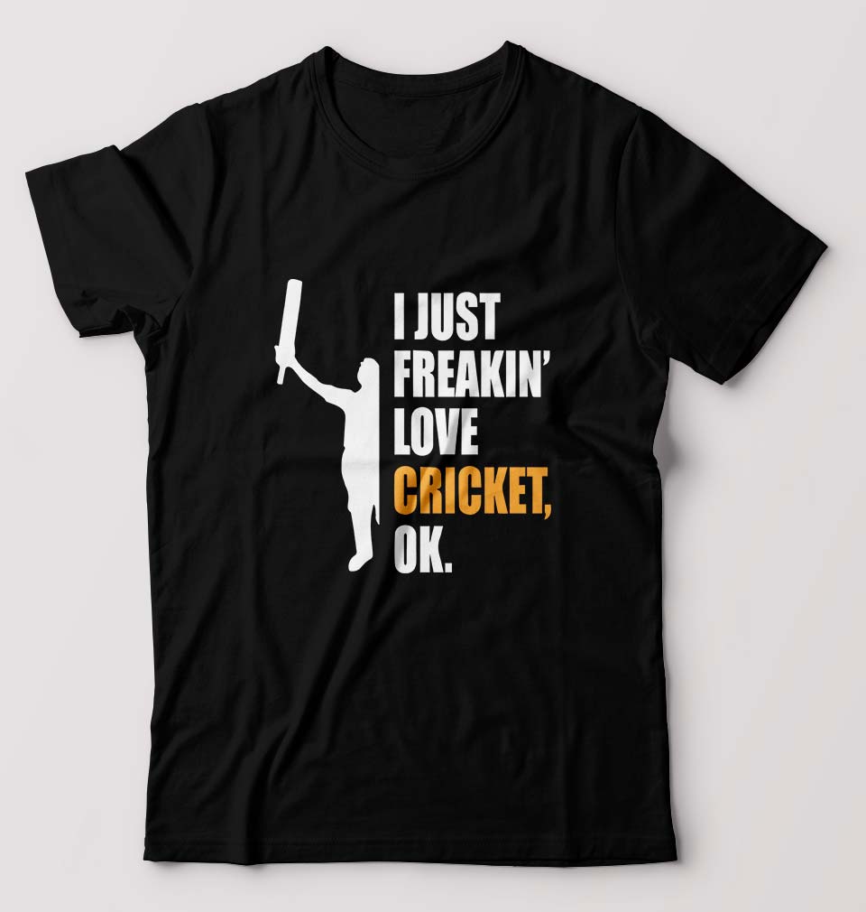 Love Cricket T-Shirt for Men-Black-Ektarfa.online