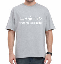 Load image into Gallery viewer, COder Oversized T-Shirt for Men-Grey-Ektarfa.online
