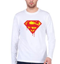 Load image into Gallery viewer, Superman Full Sleeves T-Shirt for Men-White-Ektarfa.online
