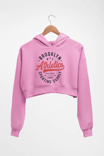 Load image into Gallery viewer, Varsity Brooklyn NYC Crop HOODIE FOR WOMEN-Light Baby Pink-Ektarfa.online

