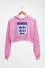 Load image into Gallery viewer, England Football Crop HOODIE FOR WOMEN-Light Baby Pink-Ektarfa.online
