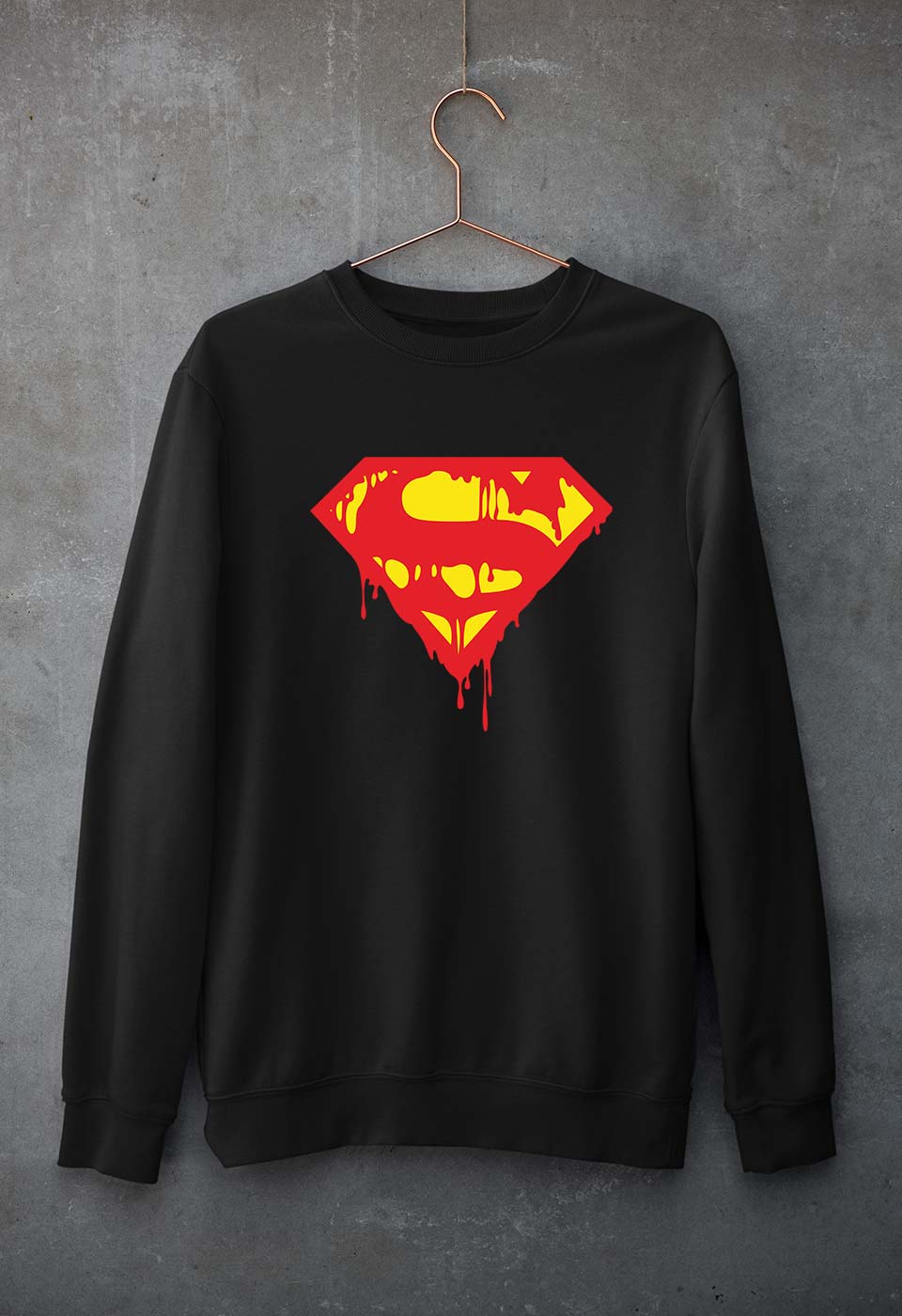 Superman Unisex Sweatshirt for Men/Women-Black-Ektarfa.online