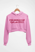 Load image into Gallery viewer, FIFA World Cup Qatar 2022 Crop HOODIE FOR WOMEN-Light Baby Pink-Ektarfa.online
