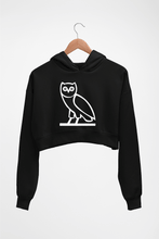 Load image into Gallery viewer, OVO Crop HOODIE FOR WOMEN-Black-Ektarfa.online
