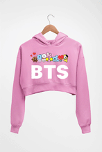 Load image into Gallery viewer, BTS Crop HOODIE FOR WOMEN-Light Baby Pink-Ektarfa.online
