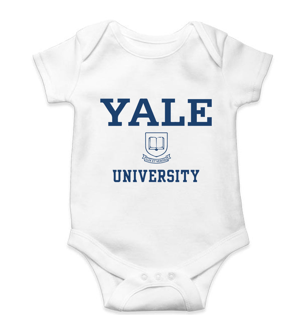 Yale University Kids Romper Kids Romper For Baby Boy/Girl-0-5 Months(18 Inches)-White-Ektarfa.online