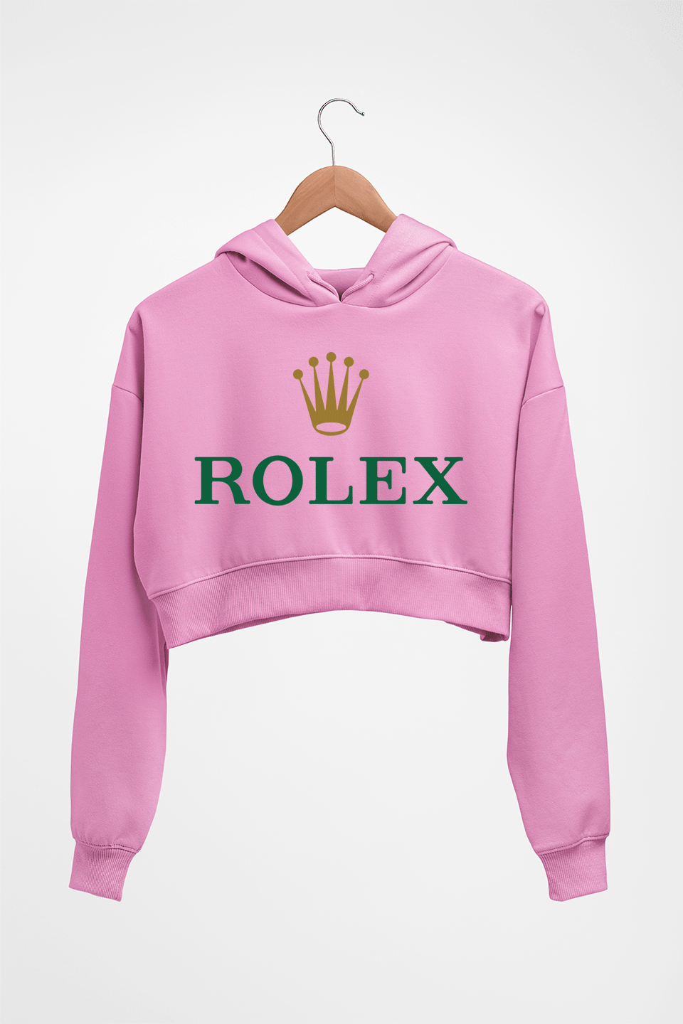 Rolex Crop HOODIE FOR WOMEN-Light Baby Pink-Ektarfa.online