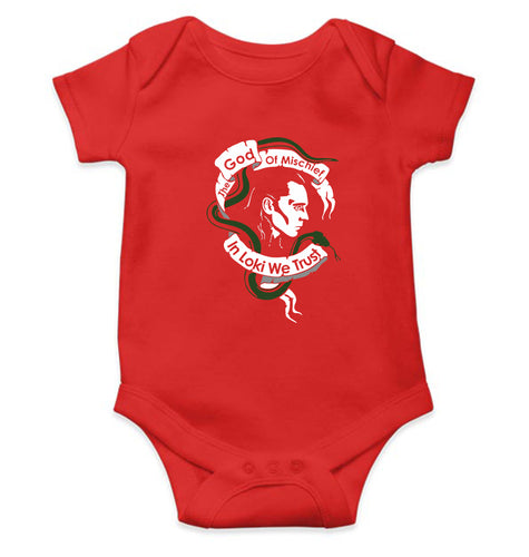 Loki Kids Romper For Baby Boy/Girl-0-5 Months(18 Inches)-RED-Ektarfa.online