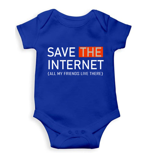 Internet Funny Kids Romper For Baby Boy/Girl-Royal Blue-Ektarfa.online