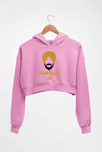 Load image into Gallery viewer, Sardar JI Crop HOODIE FOR WOMEN-Light Baby Pink-Ektarfa.online
