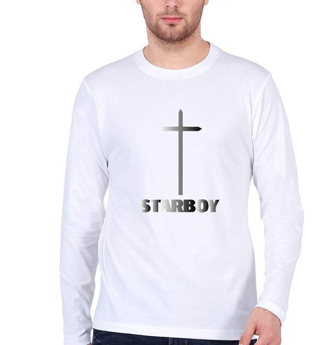 The Weeknd Full Sleeves T-Shirt for Men-White-Ektarfa.online