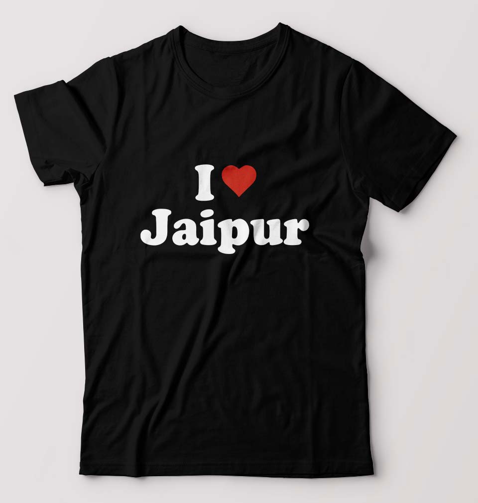 I Love Jaipur T-Shirt for Men-Black-Ektarfa.online