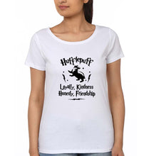 Load image into Gallery viewer, Hufflepuff Harry Potter T-Shirt for Women-White-Ektarfa.online
