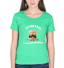 Load image into Gallery viewer, Domrebel Bear T-Shirt for Women-flag green-Ektarfa.online
