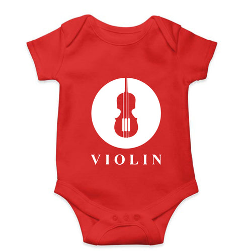 Violin Kids Romper For Baby Boy/Girl-0-5 Months(18 Inches)-Red-Ektarfa.online