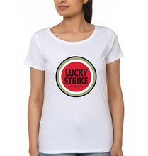 Load image into Gallery viewer, Lucky Strike T-Shirt for Women-White-Ektarfa.online
