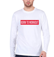 Load image into Gallery viewer, Gym Workout Full Sleeves T-Shirt for Men-White-Ektarfa.online
