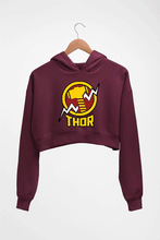 Load image into Gallery viewer, Thor Superhero Crop HOODIE FOR WOMEN-Maroon-Ektarfa.online
