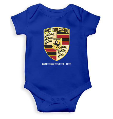 Porsche Logo Kids Romper For Baby Boy/Girl-0-5 Months(18 Inches)-Royal Blue-Ektarfa.online