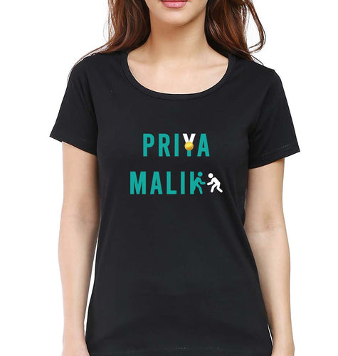 Priya Malik T-Shirt for Women-Black-Ektarfa.online