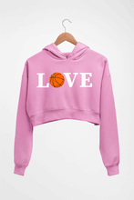 Load image into Gallery viewer, NBA Basketball Love Crop HOODIE FOR WOMEN-Light Baby Pink-Ektarfa.online
