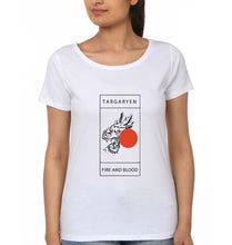Load image into Gallery viewer, House Targaryen (GOT) T-Shirt for Women-White-Ektarfa.online

