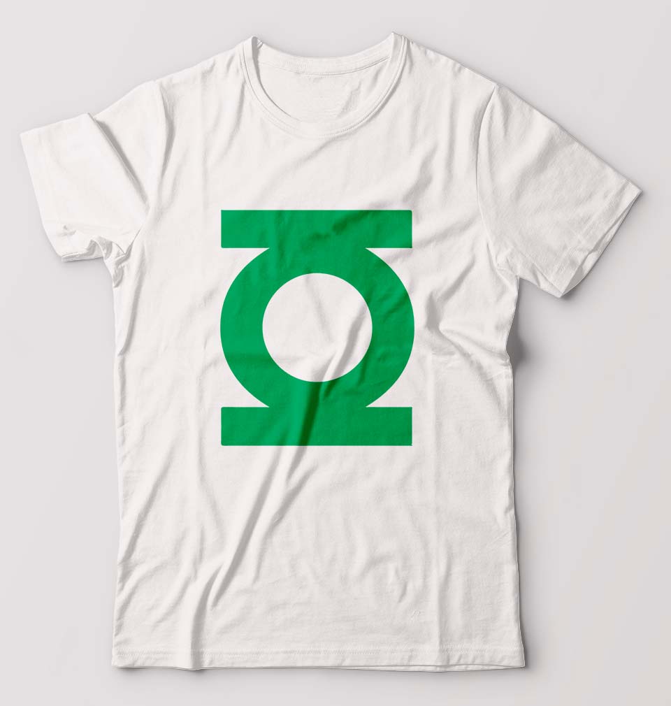 Green Lantern Superhero T-Shirt for Men-White-Ektarfa.online