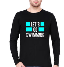 Load image into Gallery viewer, Swimming Full Sleeves T-Shirt for Men-Black-Ektarfa.online
