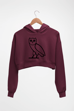 Load image into Gallery viewer, Ovo Crop HOODIE FOR WOMEN-Maroon-Ektarfa.online
