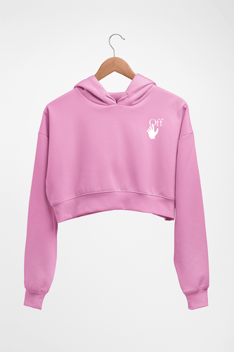 off white Crop HOODIE FOR WOMEN-Light Baby Pink-Ektarfa.online