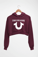 Load image into Gallery viewer, True Religion Crop HOODIE FOR WOMEN-Maroon-Ektarfa.online
