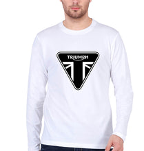 Load image into Gallery viewer, Triumph Full Sleeves T-Shirt for Men-S(38 Inches)-White-Ektarfa.online
