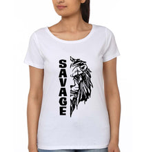 Load image into Gallery viewer, Savage Lion T-Shirt for Women-White-Ektarfa.online
