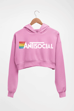 Load image into Gallery viewer, AntiSocial Crop HOODIE FOR WOMEN-Light Baby Pink-Ektarfa.online
