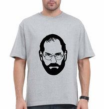 Load image into Gallery viewer, Steve Jobs Oversized T-Shirt for Men-Grey-Ektarfa.online

