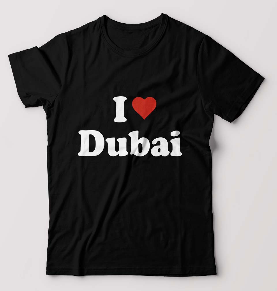 I Love Dubai T-Shirt for Men-Black-Ektarfa.online