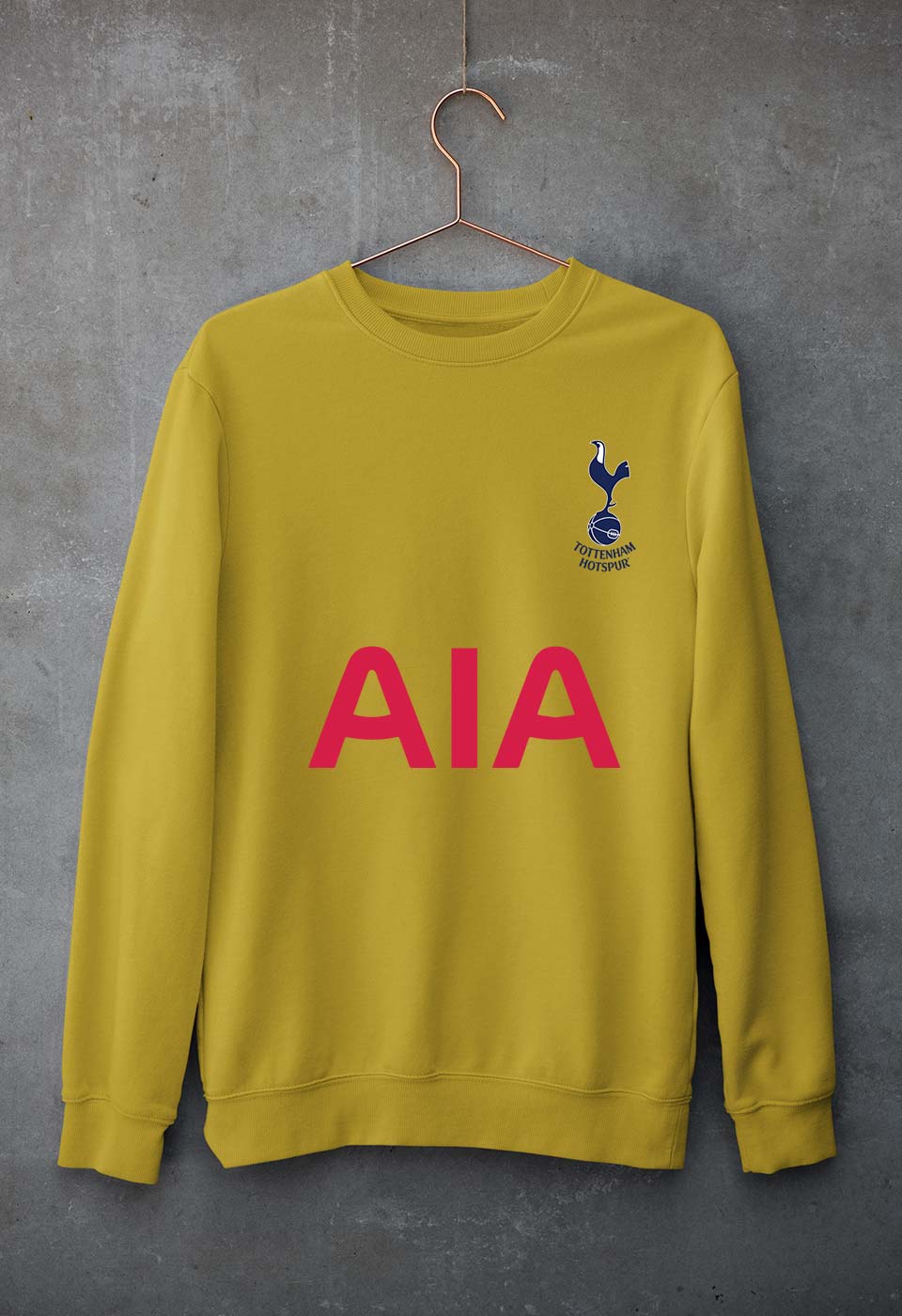 Tottenham Hotspur F.C. 2021-22 Unisex Sweatshirt for Men/Women-Mustard Yellow-Ektarfa.online