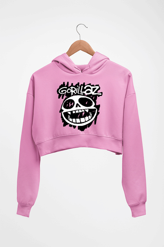 Gorillaz Crop HOODIE FOR WOMEN-Light Baby Pink-Ektarfa.online