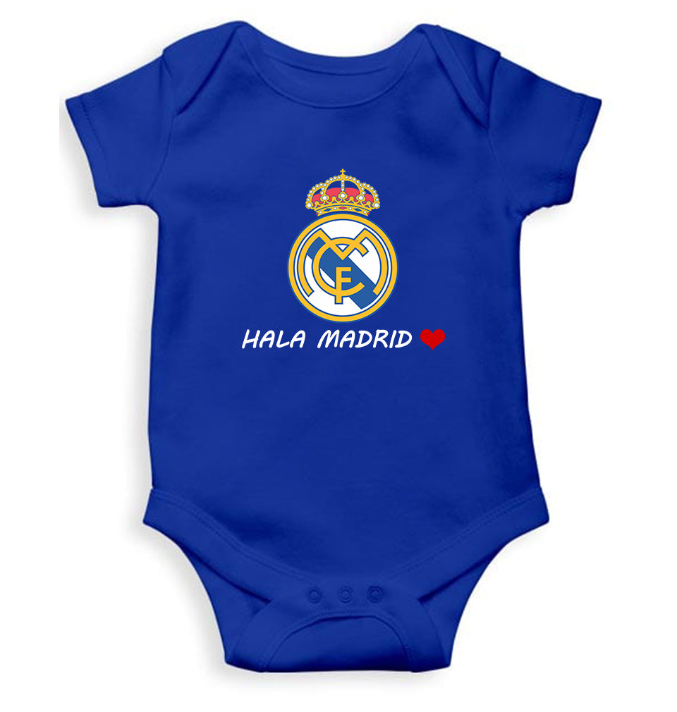 Hala Madrid Kids Romper For Baby Boy/Girl-0-5 Months(18 Inches)-Royal Blue-Ektarfa.online